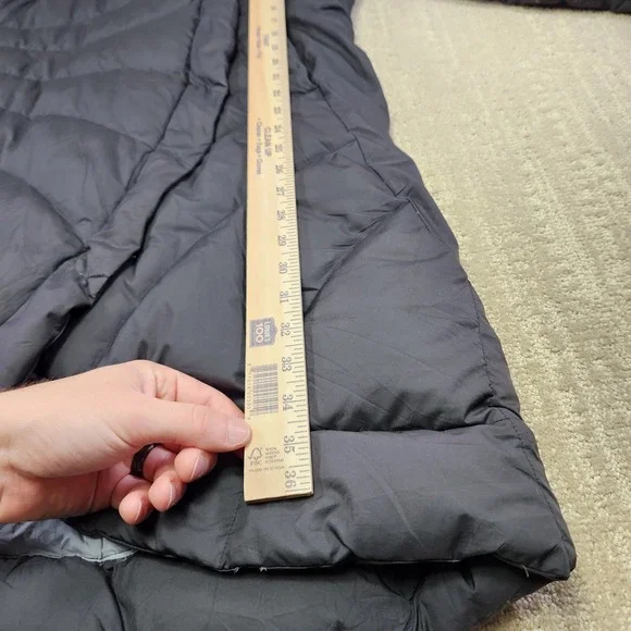 Patagonia Jacket Women Medium Walk In The Parka Down Puffer Long Coat Black READ - Picture 5 of 13